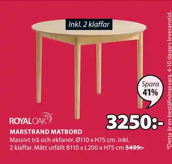 JYSK MARSTRAND MATBORD erbjuda
