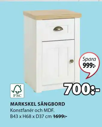 JYSK MARKSKEL SÄNGBORD erbjuda