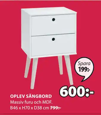 JYSK OPLEV SÄNGBORD erbjuda