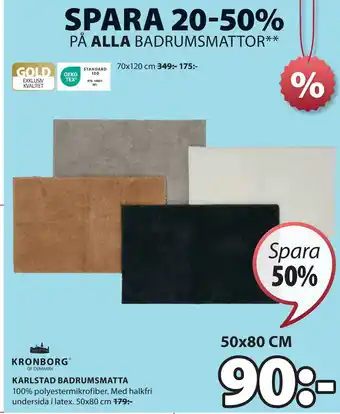 JYSK KARLSTAD BADRUMSMATTA erbjuda
