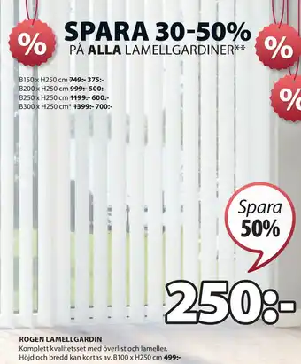 JYSK ROGEN LAMELLGARDIN erbjuda