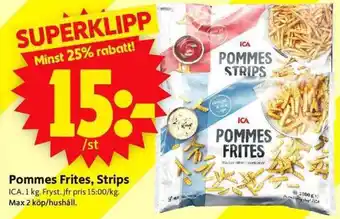 ICA Supermarket Pommes Frites, Strips erbjuda