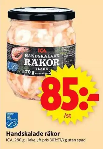ICA Supermarket Handskalade räkor erbjuda