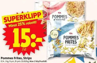 ICA Supermarket Pommes Frites, Strips erbjuda