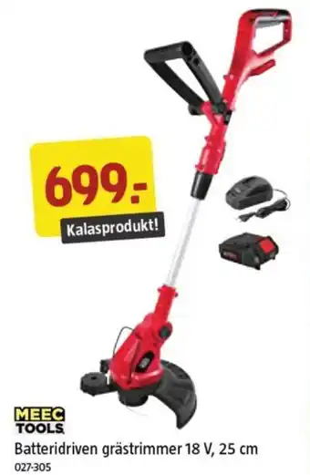 Jula Batteridriven grästrimmer 18 V, 25 cm erbjuda