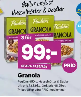 City Gross Granola erbjuda