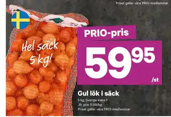 City Gross Gul lök i säck erbjuda