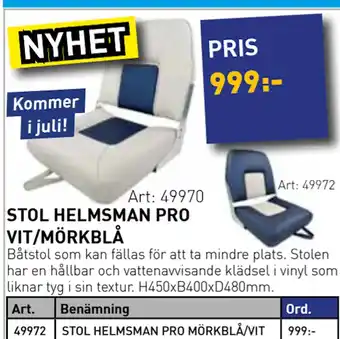 SeaSea STOL HELMSMAN PRO VIT/MÖRKBLÅ erbjuda