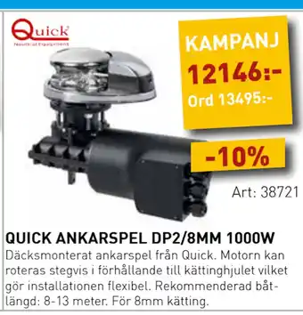 SeaSea QUICK ANKARSPEL DP2/8MM 1000W erbjuda