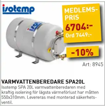 SeaSea VARMVATTENBEREDARE SPA20L erbjuda