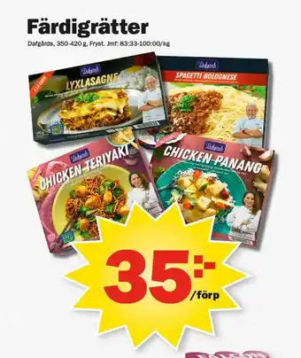 Pekås Färdigrätter erbjuda