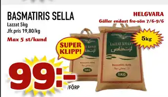Nya Pulsen BASMATIRIS SELLA erbjuda