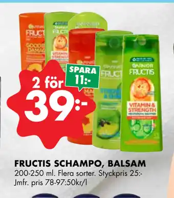 ÖoB FRUCTIS SCHAMPO, BALSAM erbjuda