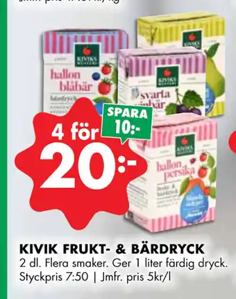 ÖoB KIVIK FRUKT- & BÄRDRYCK erbjuda