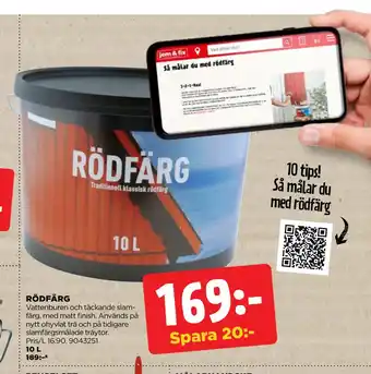 Jem&Fix RÖDFÄRG erbjuda