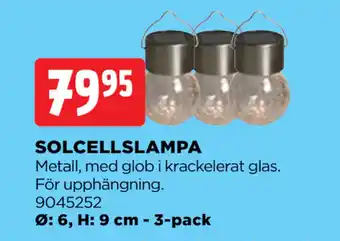 Jem&Fix SOLCELLSLAMPA erbjuda