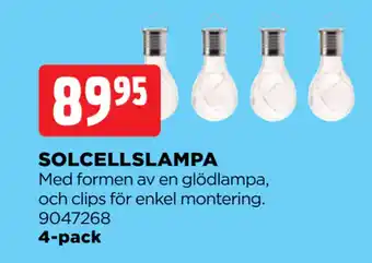 Jem&Fix SOLCELLSLAMPA erbjuda