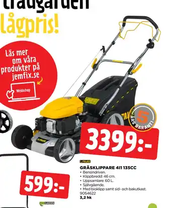 Jem&Fix GRÄSKLIPPARE 4I1 135CC erbjuda