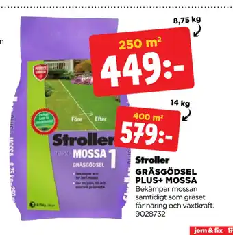 Jem&Fix GRÄSGÖDSEL PLUS+ MOSSA erbjuda