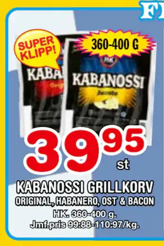 Nya Pulsen KABANOSSI GRILLKORV erbjuda