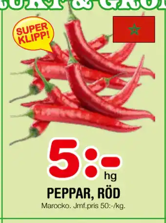 PEPPAR, RÖD