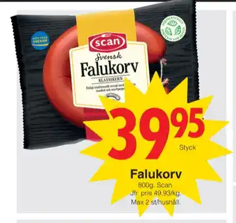 Matöppet Scan falukorv erbjuda