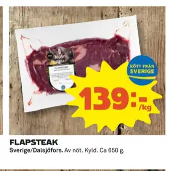 Coop Dalsjöfors flapstek erbjuda