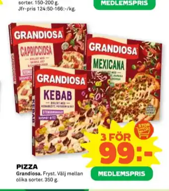 Stora Coop Grandiosa pizza erbjuda