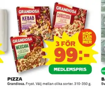 Coop Grandiosa pizza erbjuda