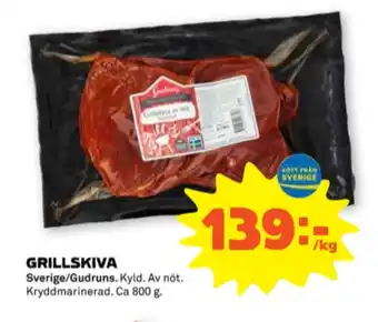 Stora Coop Gudruns grillskiva erbjuda