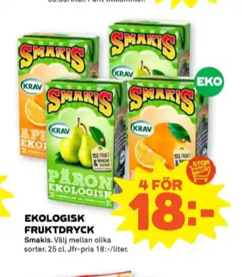 Stora Coop Smakis fruktdryck erbjuda