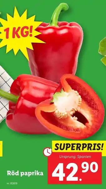 Lidl Röd paprika erbjuda