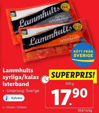 Lidl Lammhults syrliga/kalas isterband erbjuda