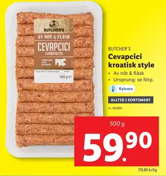 Lidl Cevapcici kroatisk style erbjuda