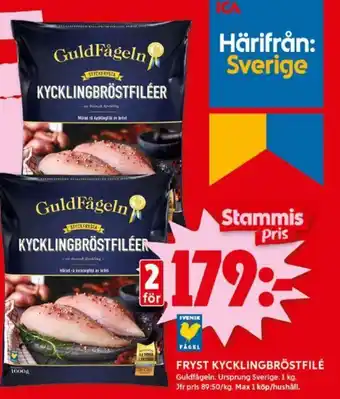 ICA Kvantum FRYST KYCKLINGBRÖSTFILÉ erbjuda