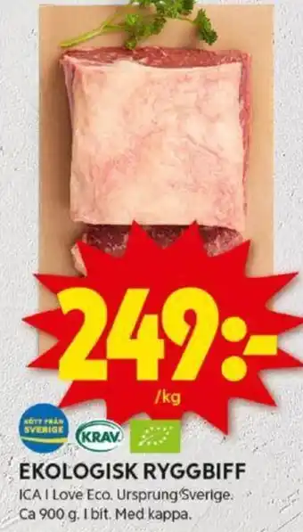 ICA Kvantum EKOLOGISK RYGGBIFF erbjuda