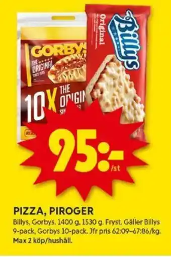 ICA Kvantum PIZZA, PIROGER erbjuda