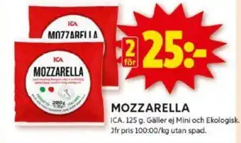 ICA Kvantum MOZZARELLA erbjuda