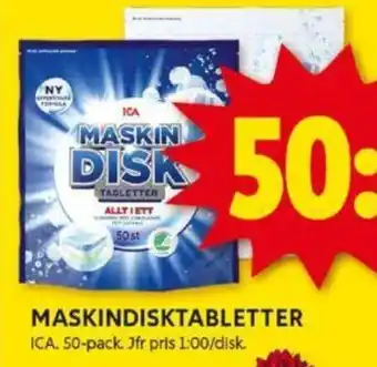ICA Kvantum MASKINDISKTABLETTER erbjuda