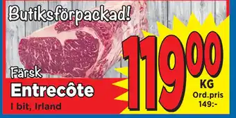 Supergrossen Entrecôte erbjuda