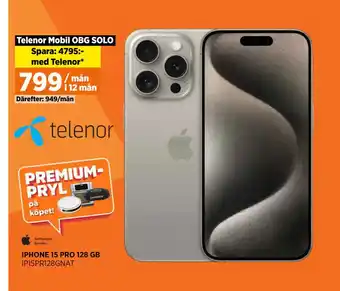 Power IPHONE 15 PRO 128 GB erbjuda