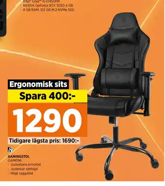 Power GAMINGSTOL erbjuda