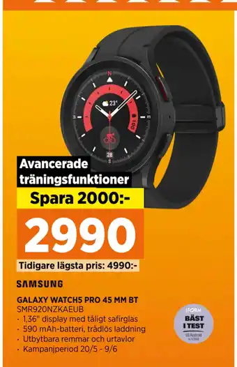 Power GALAXY WATCH5 PRO 45 MM BT erbjuda