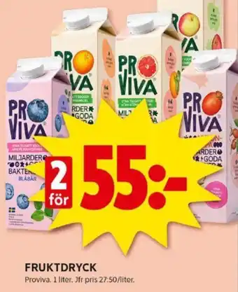 ICA Kvantum FRUKTDRYCK erbjuda