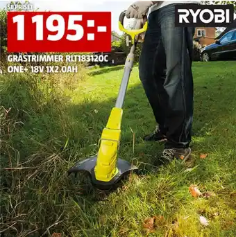 Bauhaus GRÄSTRIMMER RLT183120C ONE+ 18V 1X2.0AH erbjuda