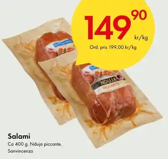 Snabbgross Salami erbjuda