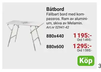 Erlandsons Brygga Båtbord erbjuda
