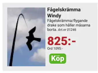 Erlandsons Brygga Fågelskrämma Windy erbjuda