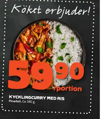 Stora Coop KYCKLINGCURRY MED RIS erbjuda