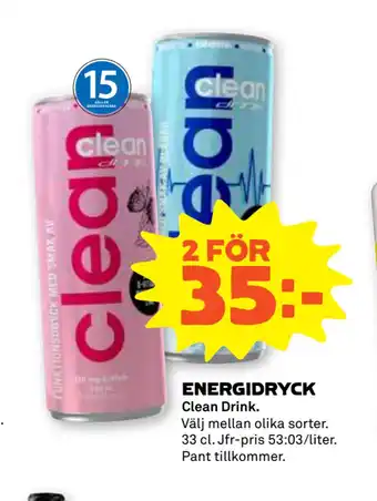Stora Coop ENERGIDRYCK erbjuda